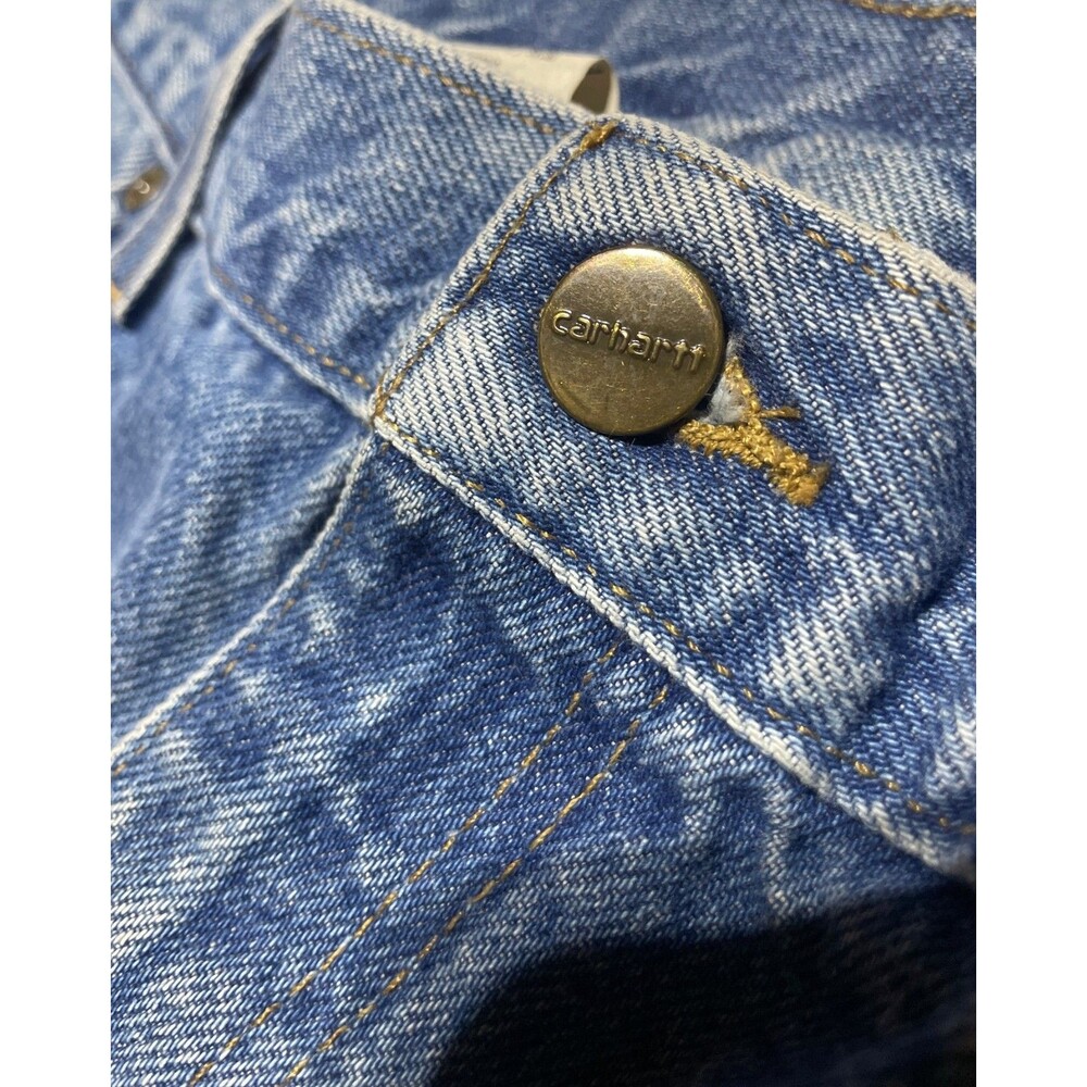 Carhartt Relaxed Fit Blue Work Jeans 100135 Made in Nicaragua Sz 38 - Picture 3 of 4